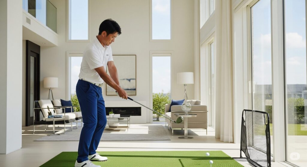 ゴルフアプローチ練習を自宅で効果的に行う方法