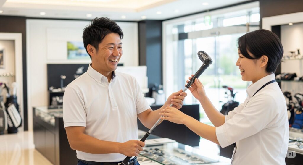 ゴルフパートナー店舗での無料グリップ交換