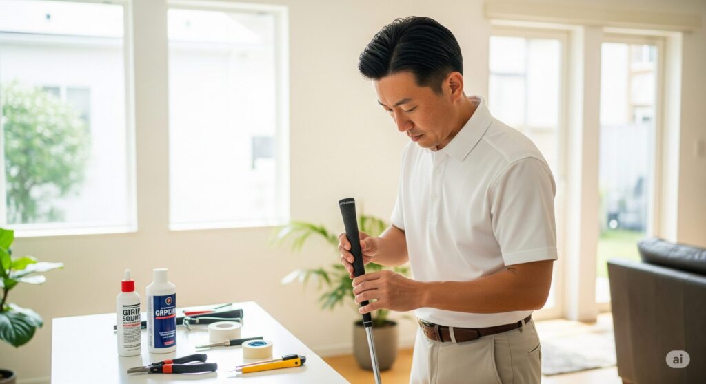 自分でやるゴルフグリップ交換の方法
