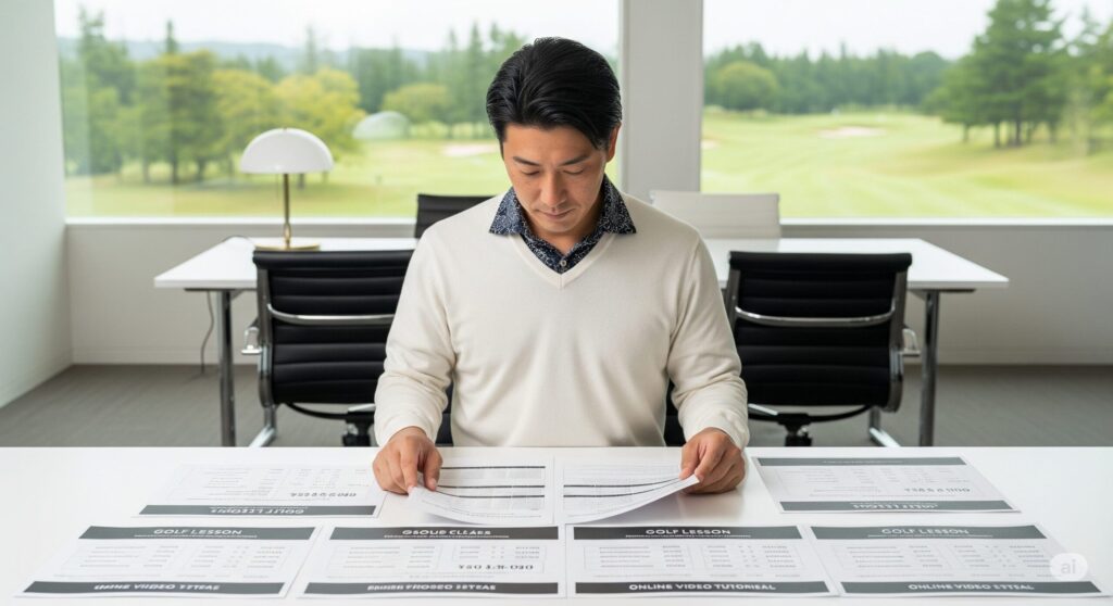 ゴルフレッスン費用の内訳と種類別の相場