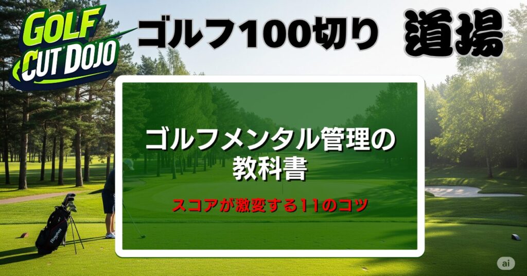 ゴルフメンタル管理の教科書｜スコアが激変する11のコツ