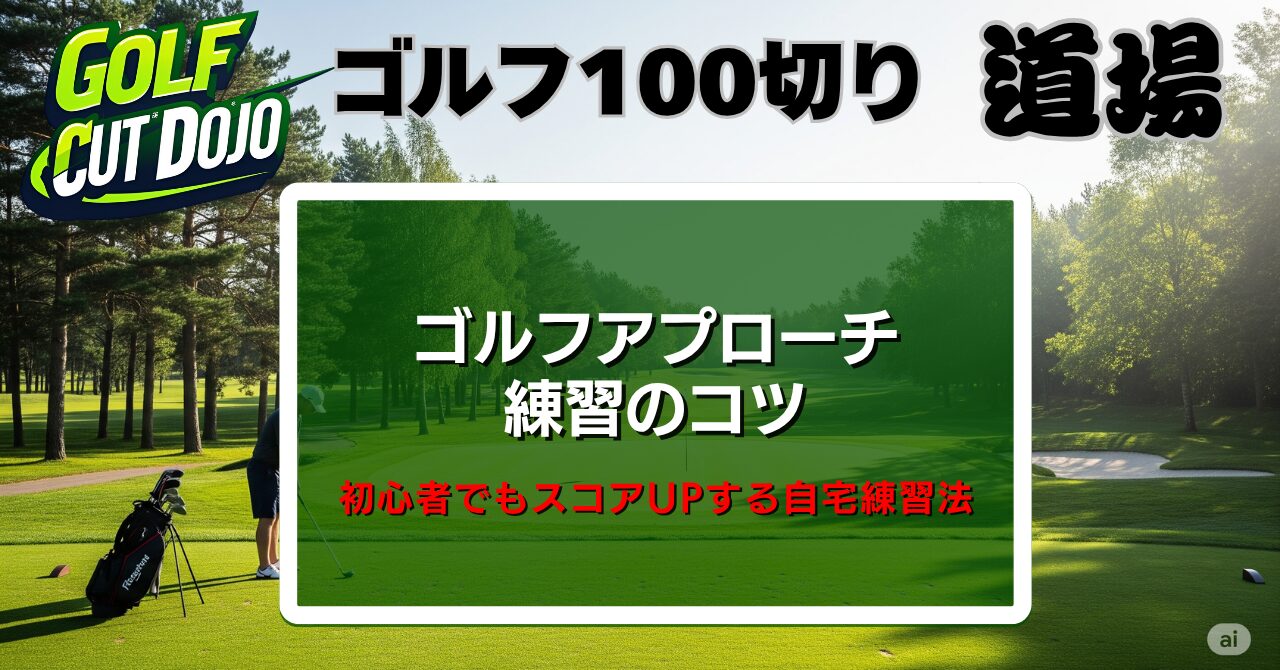ゴルフアプローチ練習のコツ｜初心者でもスコアUPする自宅練習法