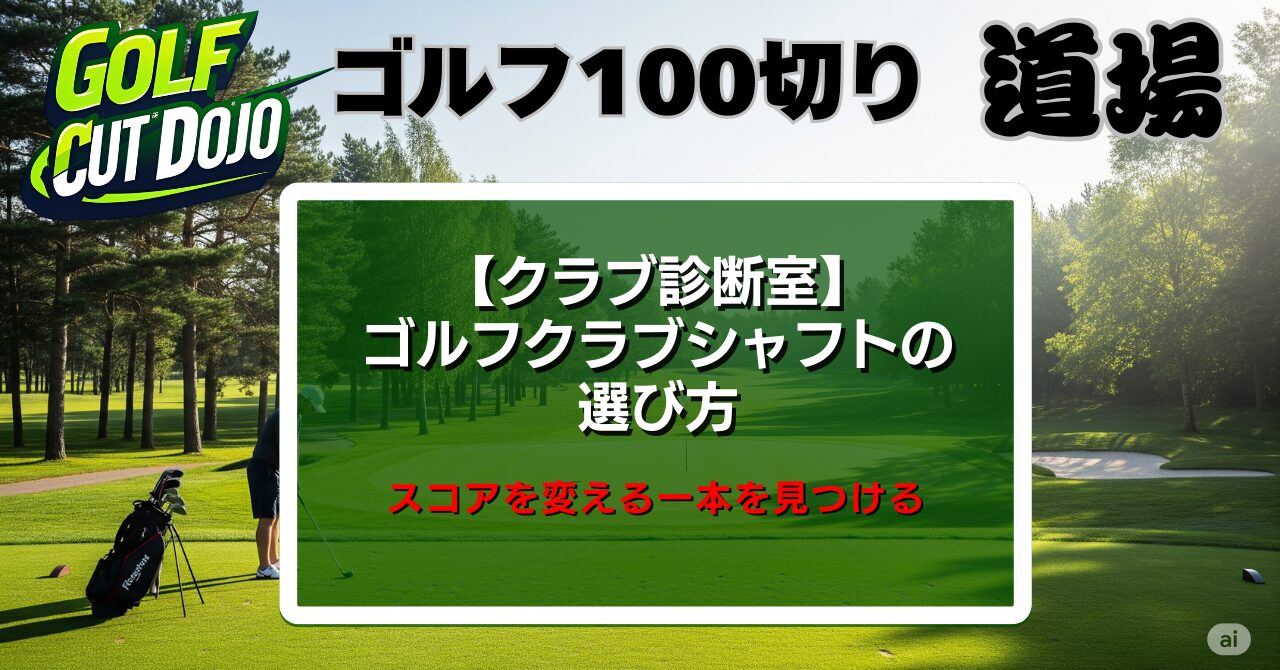 【クラブ診断室】ゴルフクラブシャフトの選び方｜スコアを変える一本を見つける