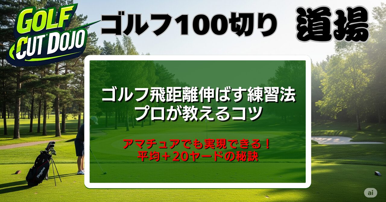 ゴルフ飛距離伸ばす練習法｜プロが教えるコツ