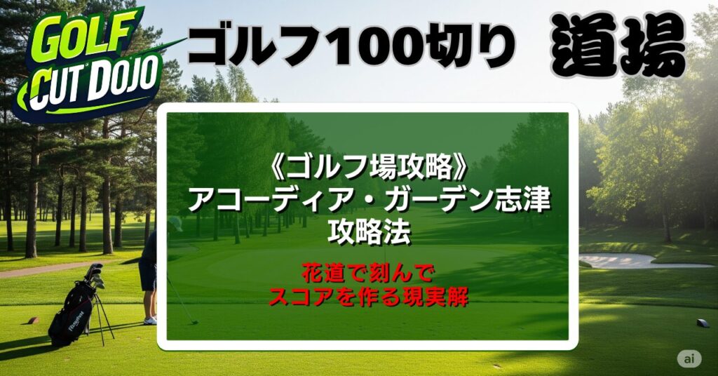 アコーディア・ガーデン志津攻略法｜花道で刻んでスコアを作る現実解