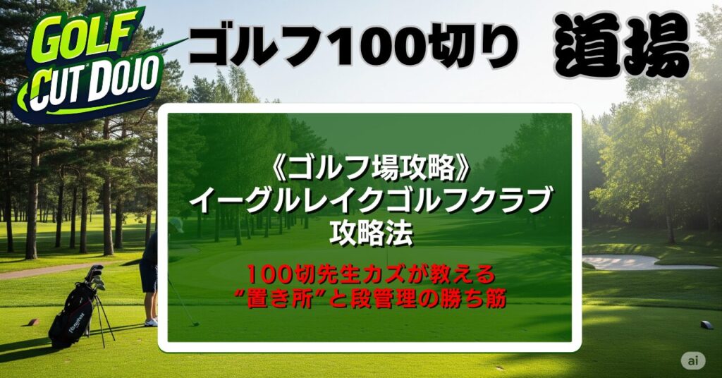 イーグルレイクゴルフクラブ攻略法｜100切先生カズが教える“置き所”と段管理の勝ち筋