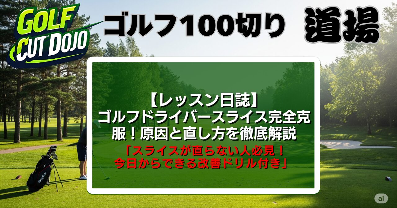 ゴルフドライバースライス完全克服！原因と直し方を徹底解説