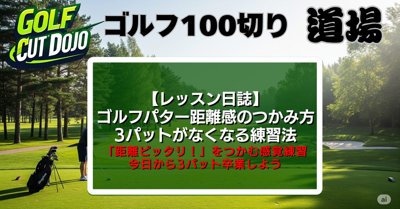 ゴルフパター距離感のつかみ方｜3パットがなくなる練習法