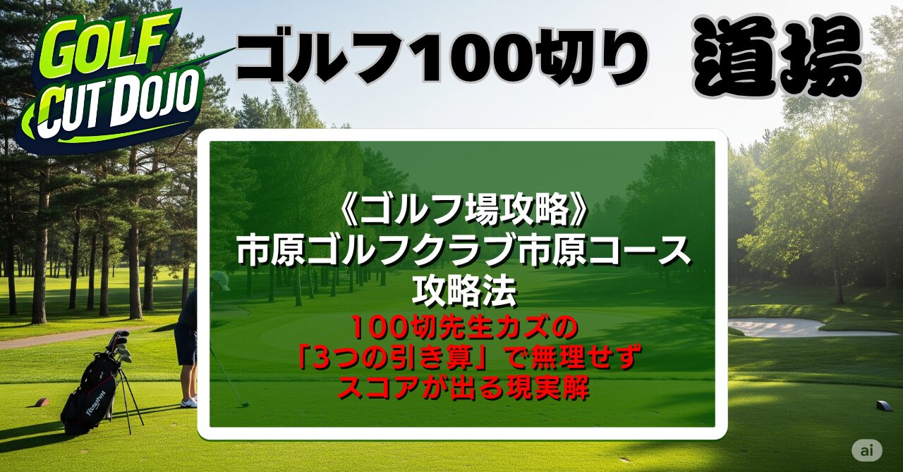 市原ゴルフクラブ市原コース攻略法｜100切先生カズの「3つの引き算」で無理せずスコアが出る現実解