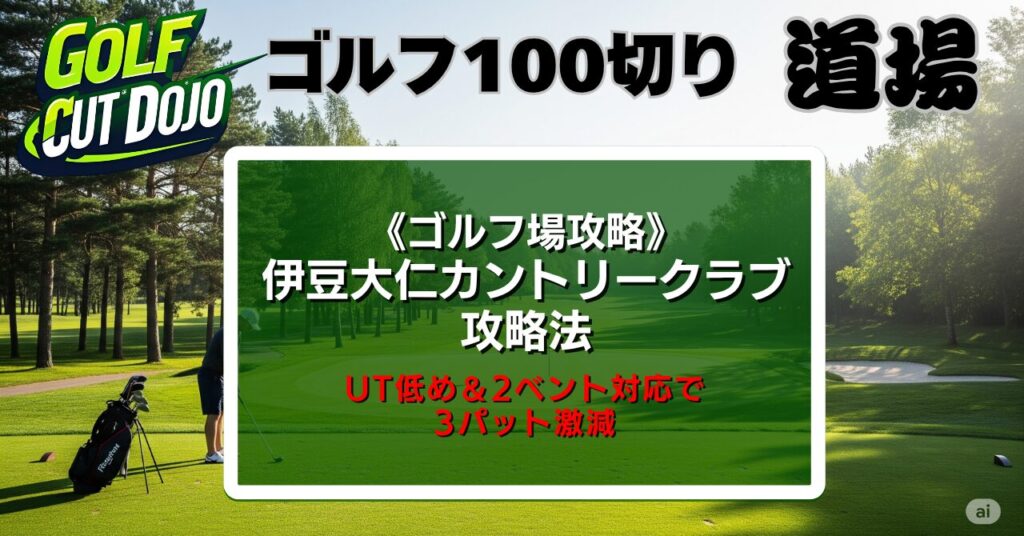 伊豆大仁カントリークラブ攻略法|UT低め&2ベント対応で3パット激減