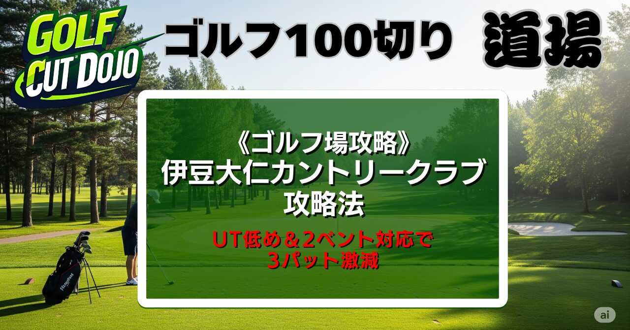 伊豆大仁カントリークラブ攻略法|UT低め&2ベント対応で3パット激減