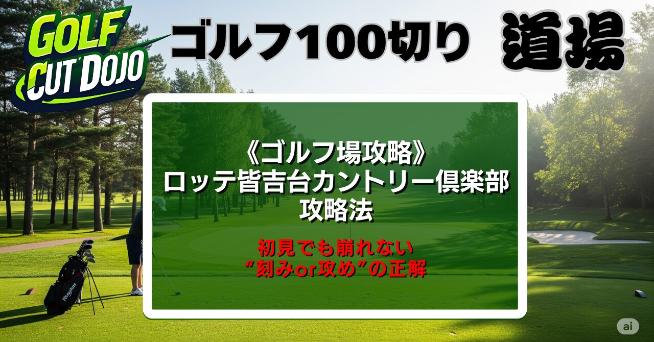 ロッテ皆吉台カントリー倶楽部 攻略法:初見でも崩れない“刻みor攻め”の正解