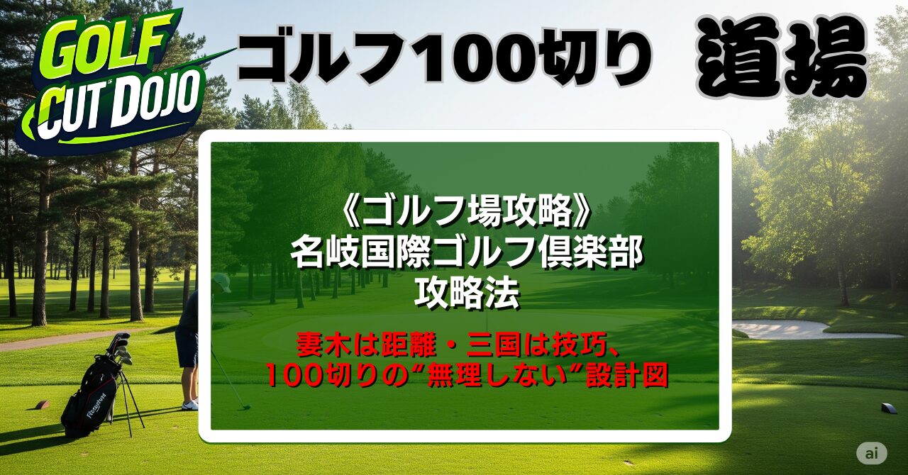 名岐国際ゴルフ倶楽部攻略法｜妻木は距離・三国は技巧、100切りの“無理しない”設計図