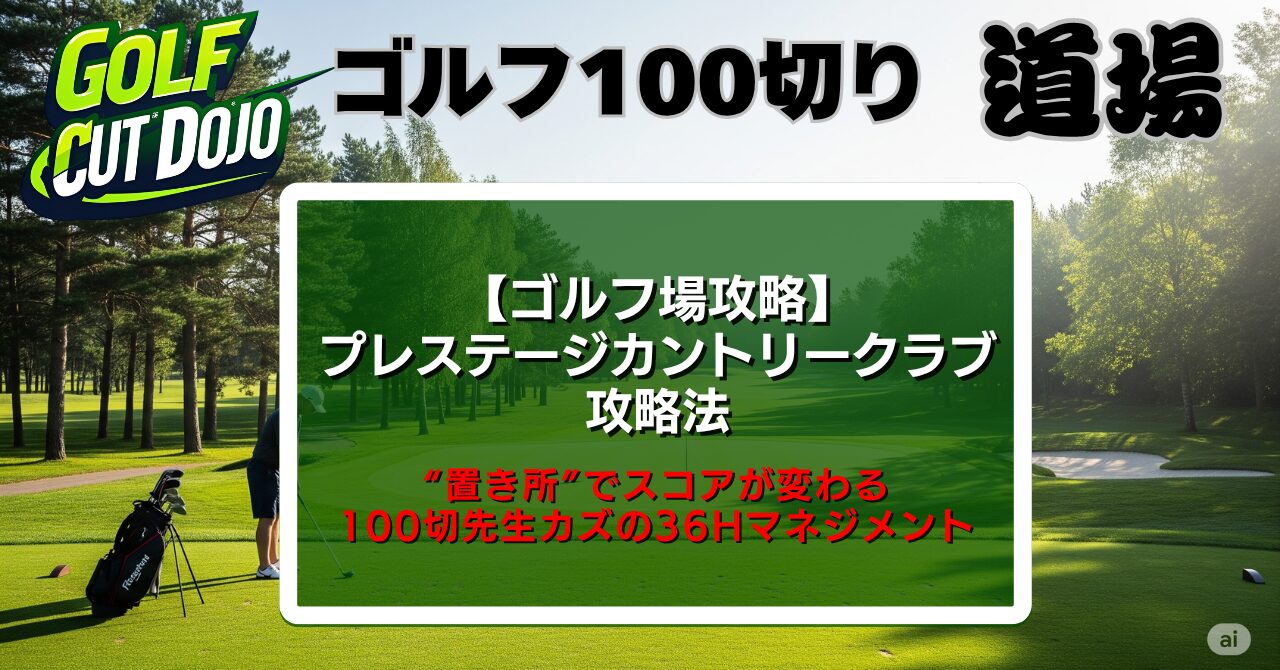 【保存版】プレステージカントリークラブ攻略法|“置き所”でスコアが変わる—100切先生カズの36Hマネジメント