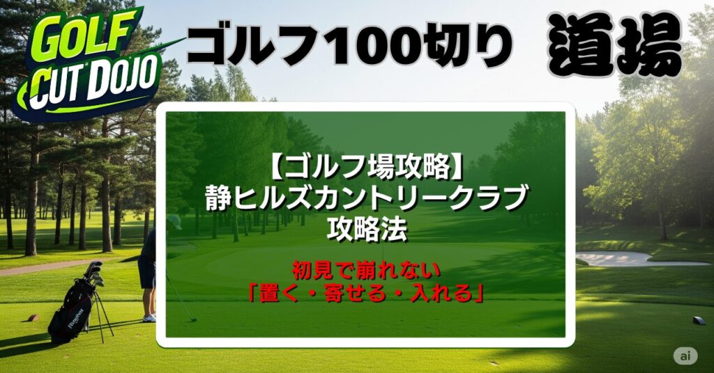 静ヒルズカントリークラブ攻略法｜初見で崩れない「置く・寄せる・入れる」