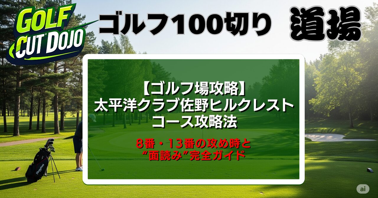 太平洋クラブ佐野ヒルクレストコース攻略法|8番・13番の攻め時と“面読み”完全ガイド