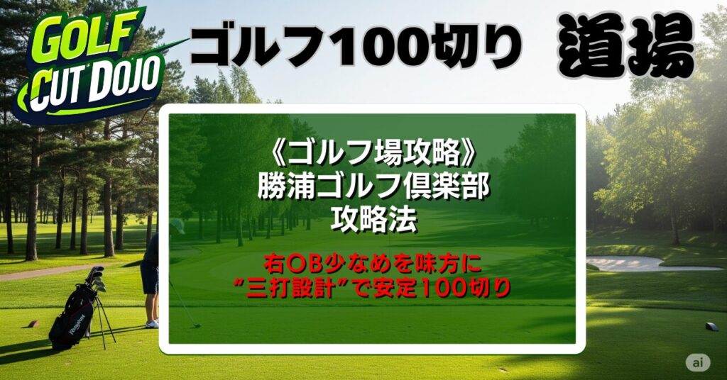 勝浦ゴルフ倶楽部攻略法｜右OB少なめを味方に“三打設計”で安定100切り