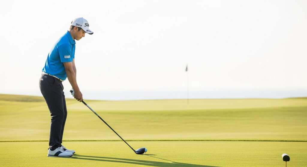 ティーショット戦略（右ミス許容とレイアップ軸）