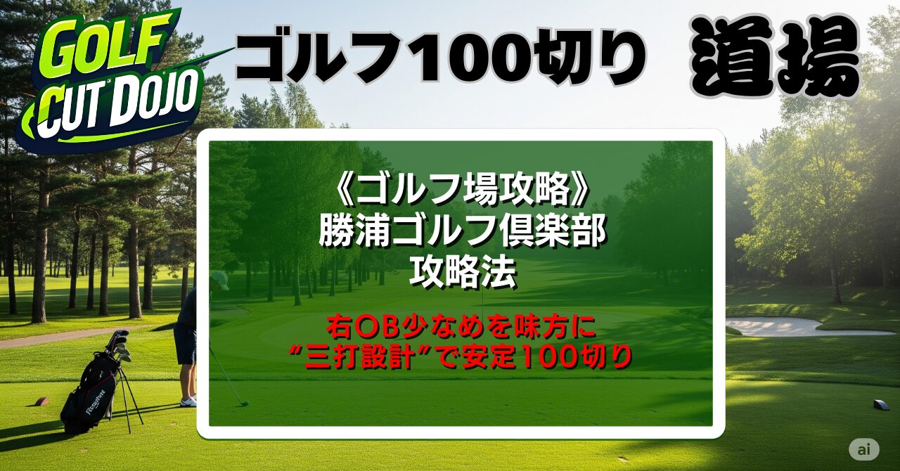 勝浦ゴルフ倶楽部攻略法｜右OB少なめを味方に“三打設計”で安定100切り