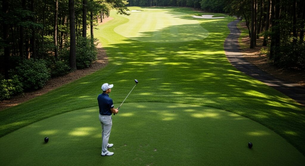 西コースの攻め方：ドッグレッグと傾斜対策