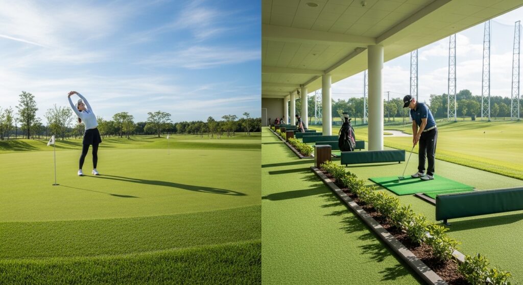 ラウンド前の準備と当日の動き