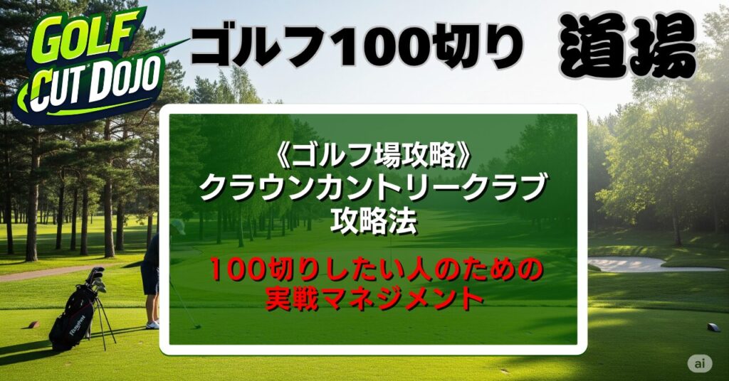 【クラウンカントリークラブ攻略法】100切りしたい人のための実戦マネジメント