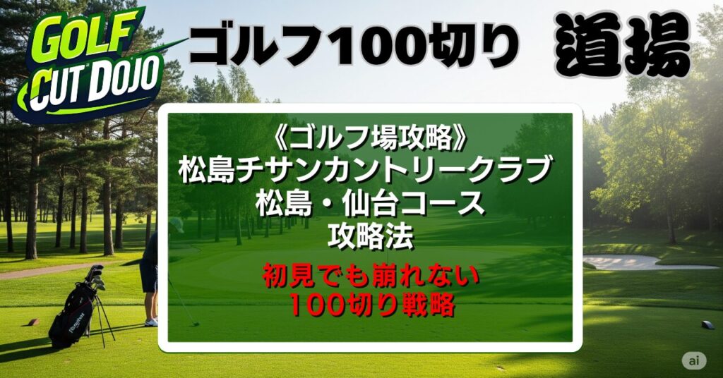 松島チサンカントリークラブ 松島・仙台コース攻略法｜初見でも崩れない100切り戦略