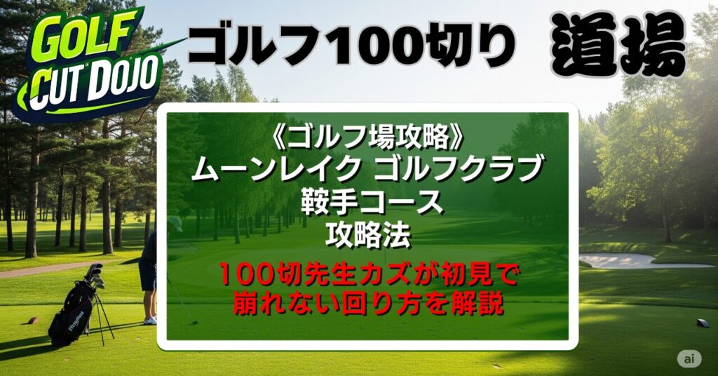 ムーンレイク ゴルフクラブ 鞍手コース攻略法｜100切先生カズが初見で崩れない回り方を解説