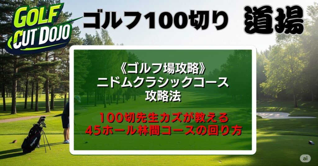 ニドムクラシックコース攻略法｜100切先生カズが教える45ホール林間コースの回り方