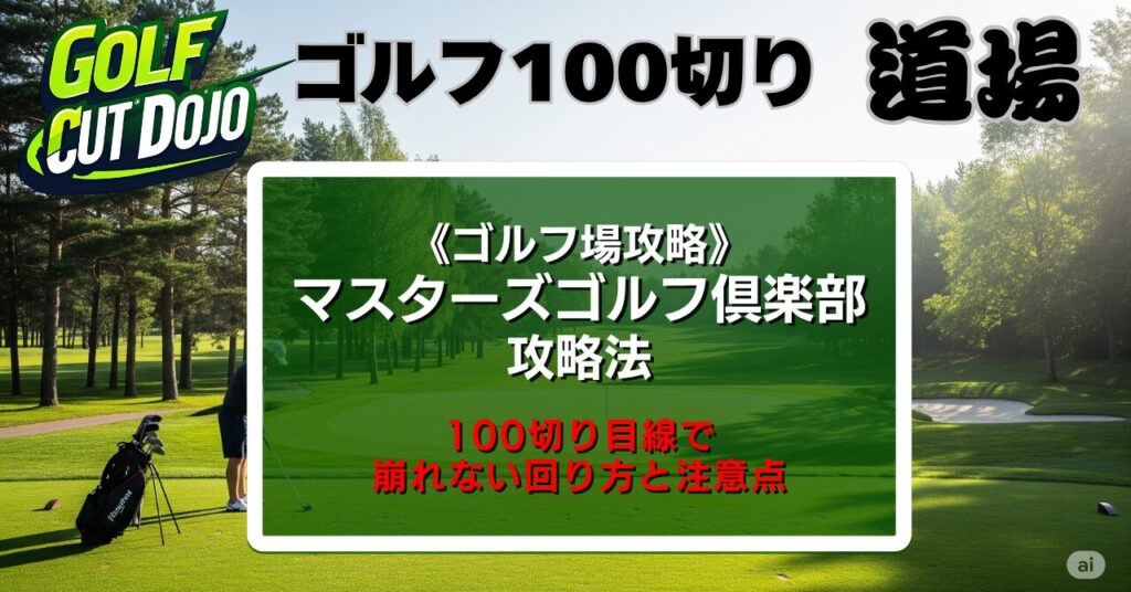 マスターズゴルフ倶楽部攻略法｜100切り目線で崩れない回り方と注意点