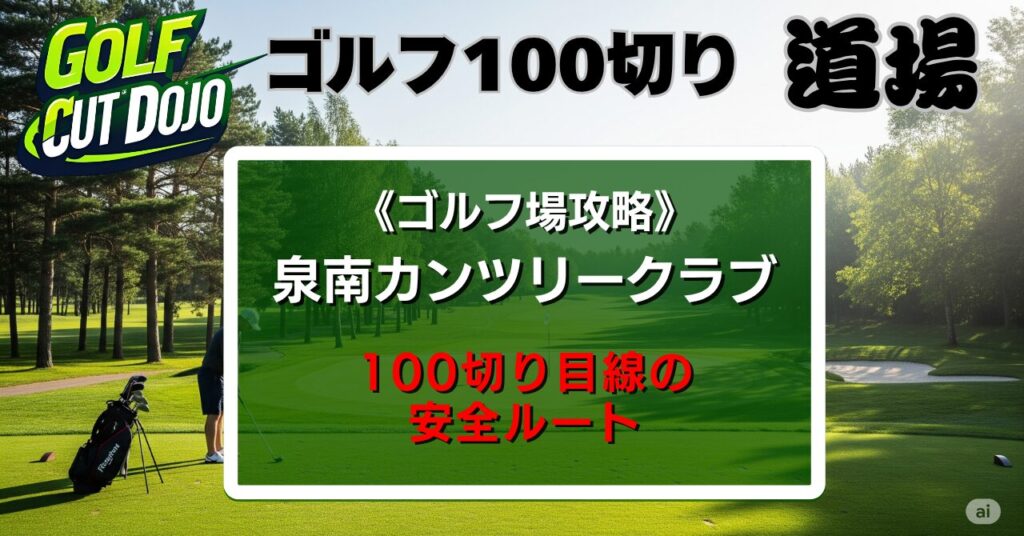 泉南カンツリークラブ攻略法｜100切り目線の安全ルート