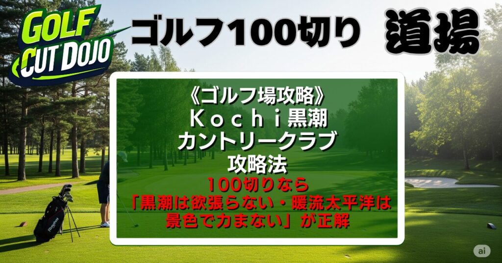 Ｋｏｃｈｉ黒潮カントリークラブ攻略法｜100切りなら「黒潮は欲張らない・暖流太平洋は景色で力まない」が正解
